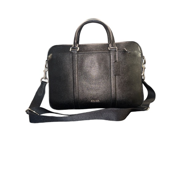Coach Black Leather Men's Briefcase